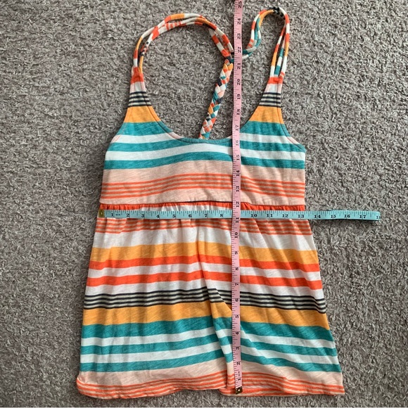 Roxy Womens Small Bright Stripes Racerback Flowy Tank Top - Picture 4 of 4